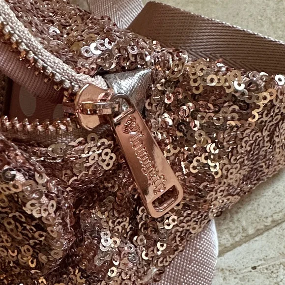 Disney Loungefly Sequin Bow Accent Bag - Brown - Picture 9 of 9